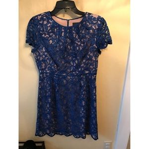 EUC Blue Adrianna Papell Lace Dress